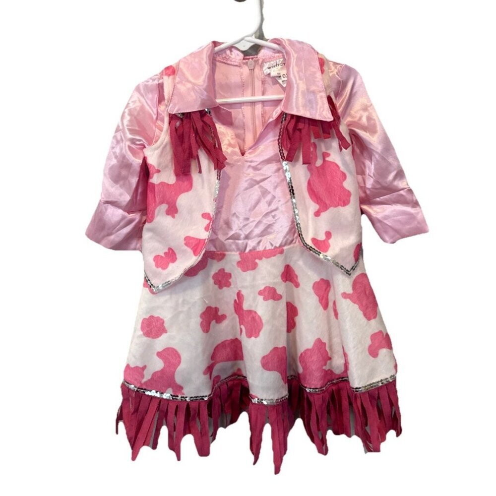 Girls Cowgirl Cutie Costume Kids Western Cow Girl Fancy Dress Cowboy 2T
